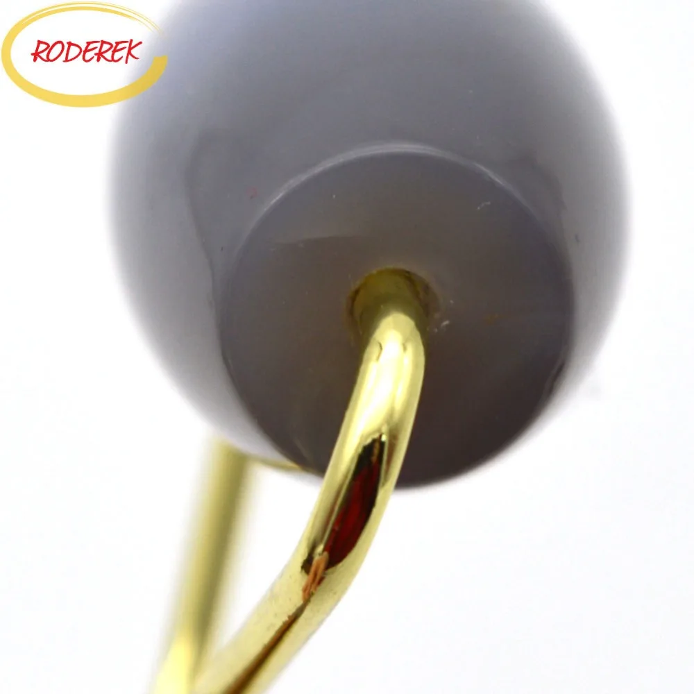 Массажный ролик для похудения с агатом нефритом натуральным камнем массажа тела