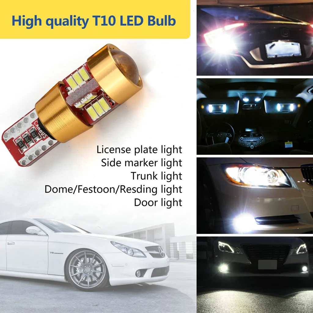 2 предмета в комплекте 12V автомобиль T10 Клин 4014 27 SMD светодиодный номерной знак