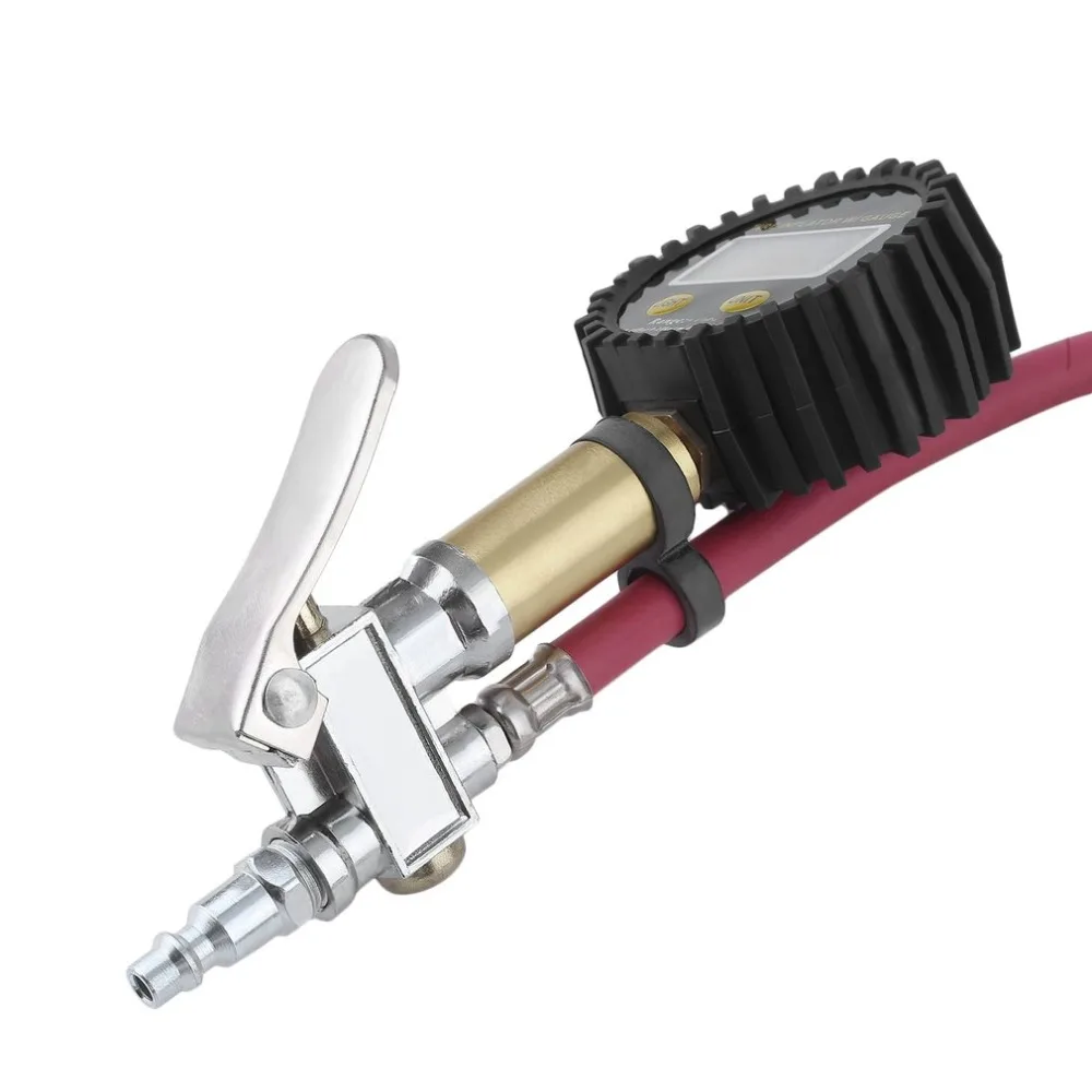 Цифровой Воздушный шиномонтажный насос с высокоточным ЖК-дисплеем ручной манометр для шин автомобильные аксессуары для велосипеда