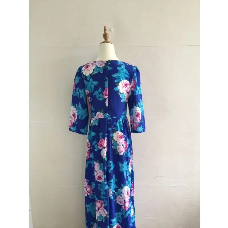 Zmvkgsoa Лето Boho Chic Пляжное длинное платье макси Цветочный принт Femme Vestido чешские Для