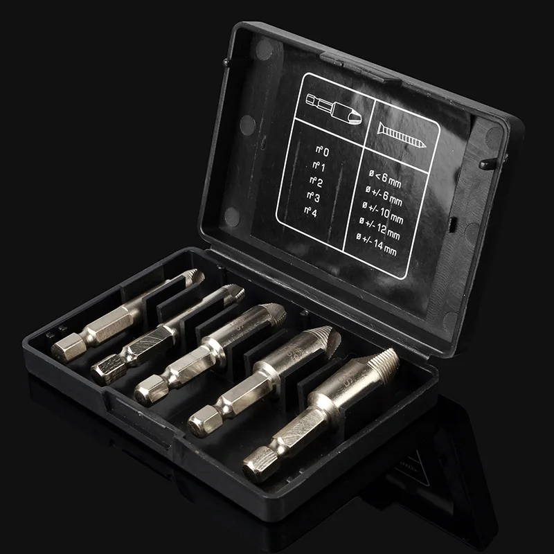 5 шт. набор экстракторов поврежденных винтов Инструмент для извлечения болтов