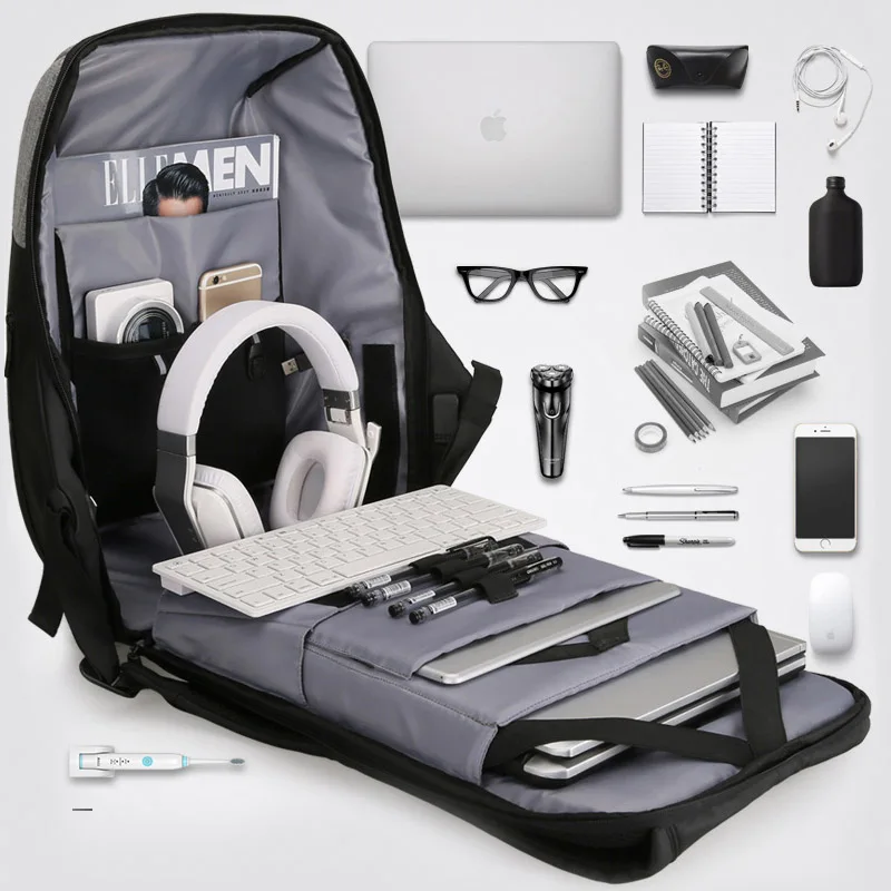 KINGSLONG Новый Анти-Вор Дизайн USB для подзарядки рюкзак замок Для мужчин мода