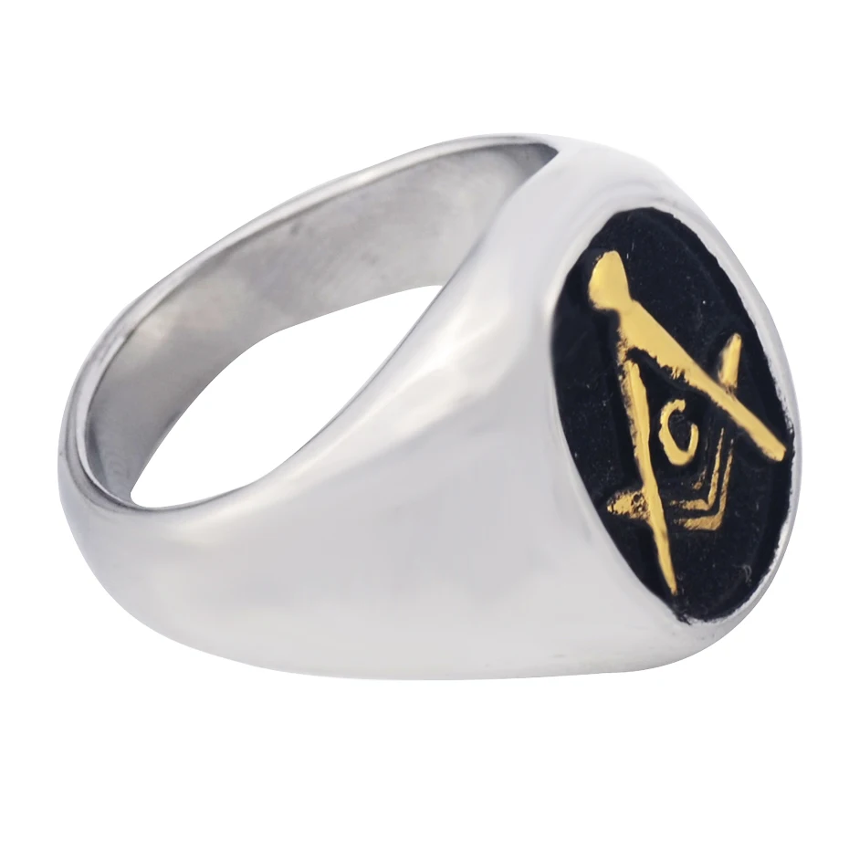 Кольцо с позолотой Мейсон/мужские масонские кольца из нержавеющей стали мужское