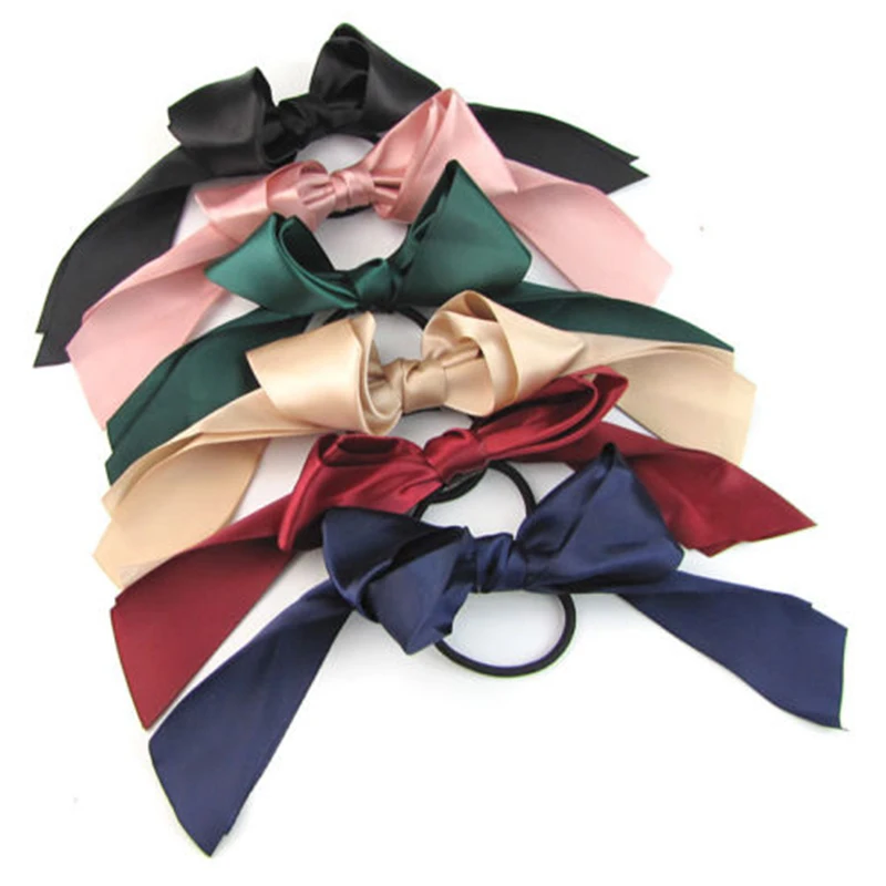 Эластичная резинка для волос с бантом 1 шт. модная эластичная женщин и девочек