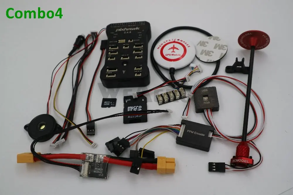 Контроллер полета Pixhawk PX4 PIX 2.4.8 + 433/915 Телеметрия M8N GPS мини OSD PM переключатель