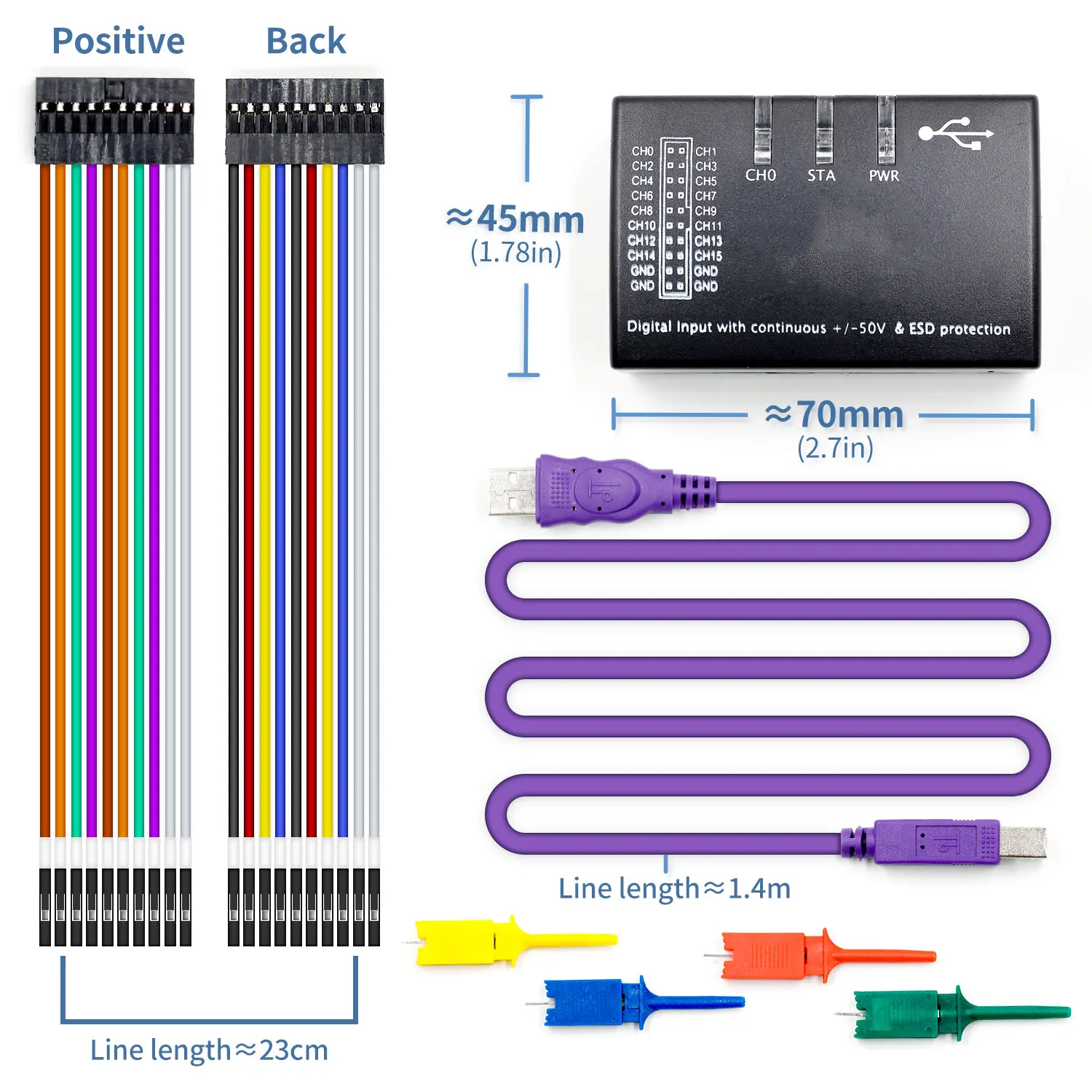 Логический анализатор логики USB 100MHz 16Ch для ARM FPGA
