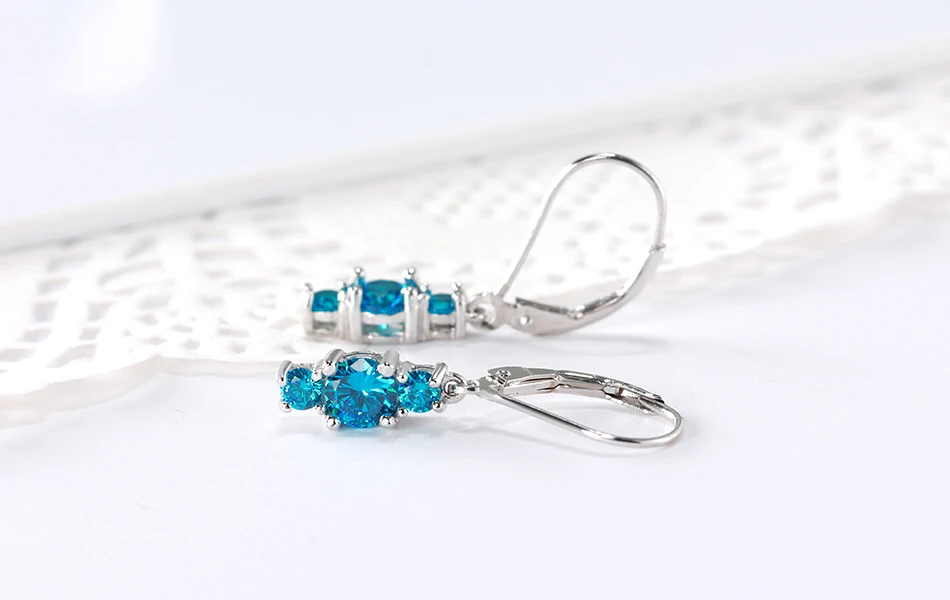 ORSA JEWELS Настоящее 925 Висячие серьги из серебра 925 пробы для женщин четыре цвета доступны AAA кубический циркон модные серьги, украшения SE70