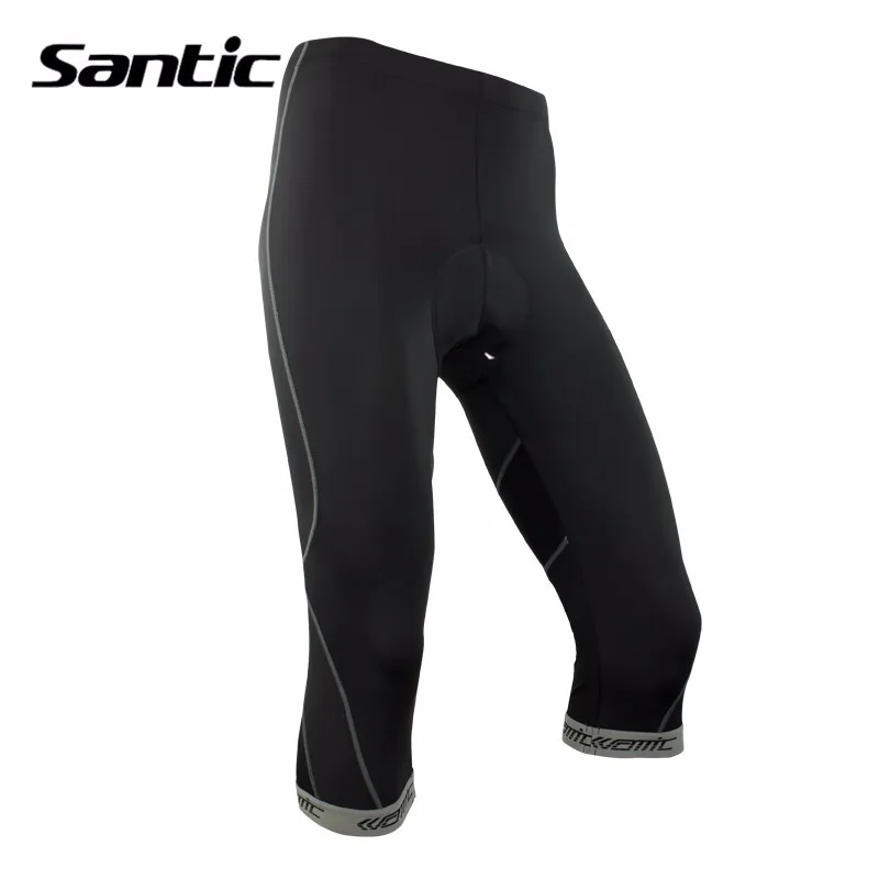 SANTIC мужские 3/4 шорты-трассировка с 4D Coolmax Pad езда велошорты спортивная одежда велосипед одежда короткие велосипедные шорты