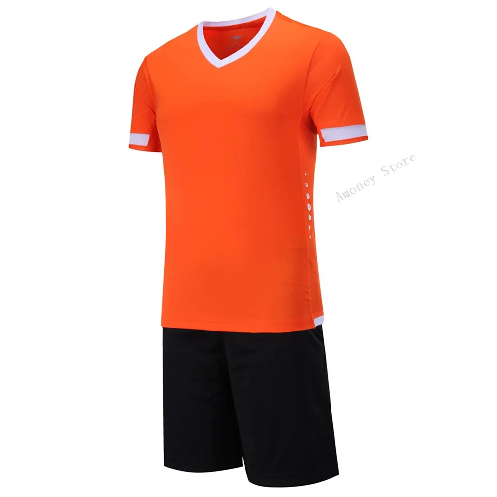 Adsmoney customized polyester Breathable dry-fit football jersey suit men blank soccer team training shirt + shorts uniforms | Спорт и