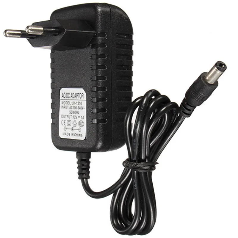 2.5*5.5mm EU/US Jack Plug DC 12V 1A AC Power Adapter Charger Supply For LED Strip Light Video | Электронные компоненты и