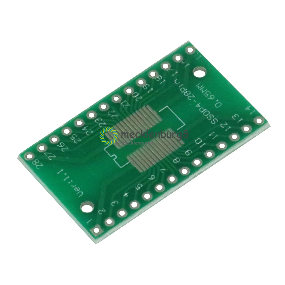 5 pieces. SSOP28 SOP28 TSSOP28 to DIP28 adapter converter PCB 0.65 / 1.27 mm | Электроника