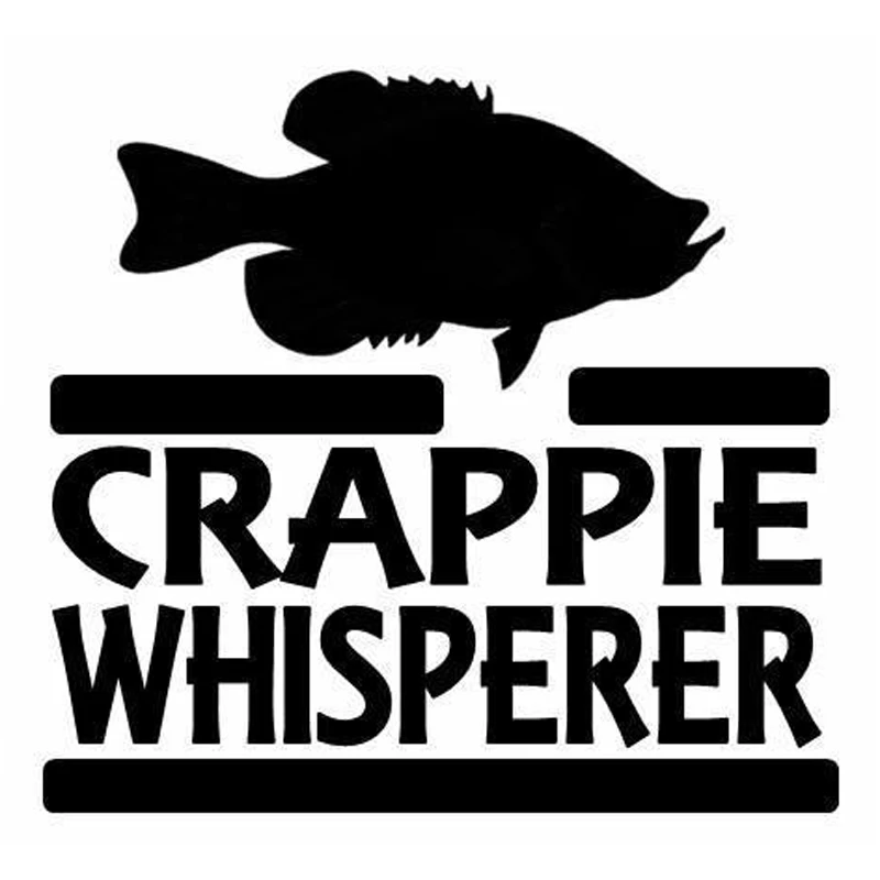 

17cm*15.7cm Crappie Whisperer Animal Car-Styling Stickers Decals Vinyl Decor S4-0136