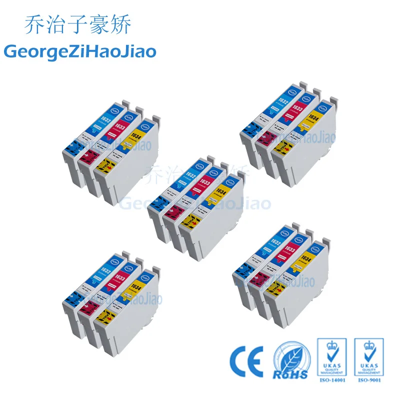 15 шт. CMY 1631XL чернильный картридж для Epson Workforce WF2750 dwf WF 2630 2650 2660 WF2510 WF2010