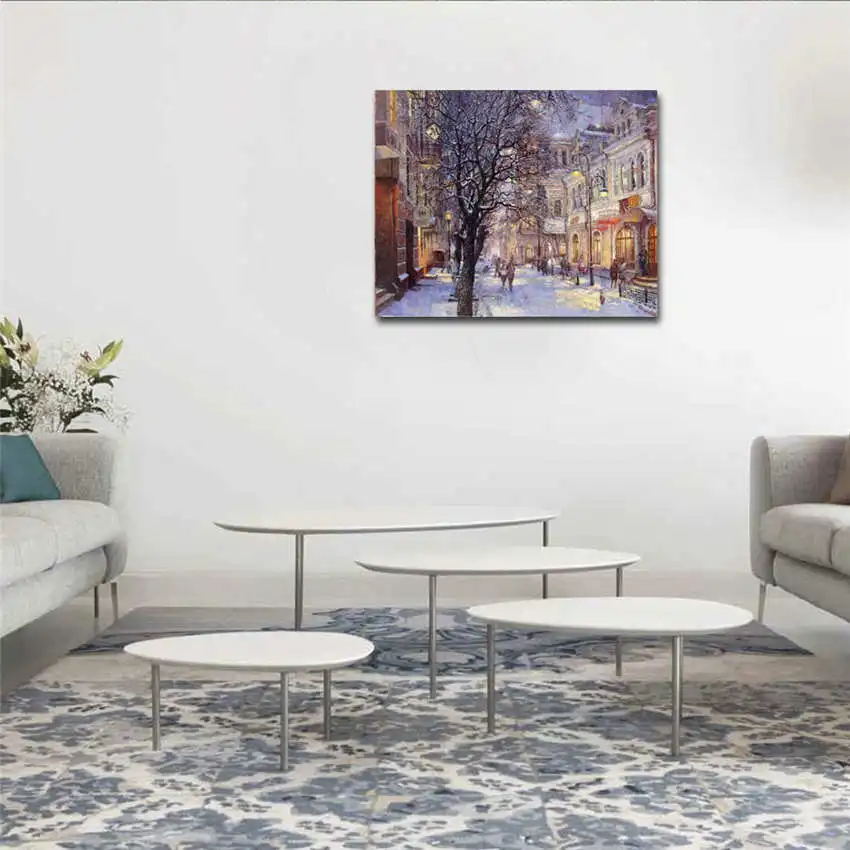 Лес на озере краска по номерам Масляная Краска на холсте Ручная Краска ed Cuadros Decoracion 9 видов акриловая краска домашний декор