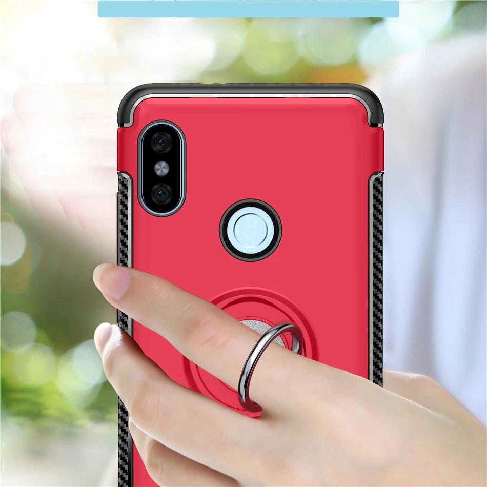 Anti-knock Case For Xiaomi Redmi Note 5 5A Pro Luxury Magnetic Ring Holder Funda Coqa |
