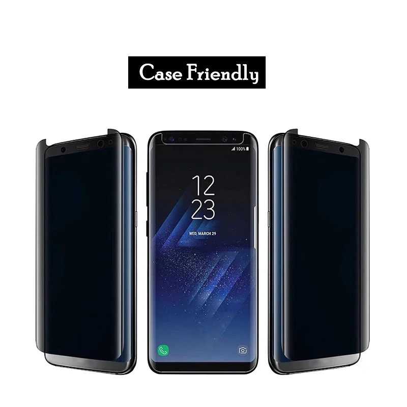 3D "анти шпионское" стекло для samsung Galaxy S8 Plus S9 конфиденциальность чехол