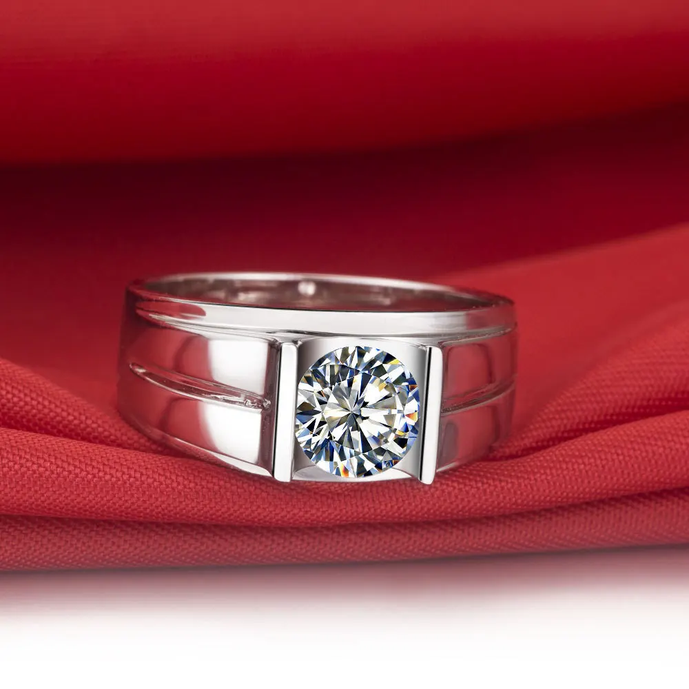 1Ct Splendid Wedding Men Ring High Quality 925 Sterling Silver Male | Rings
