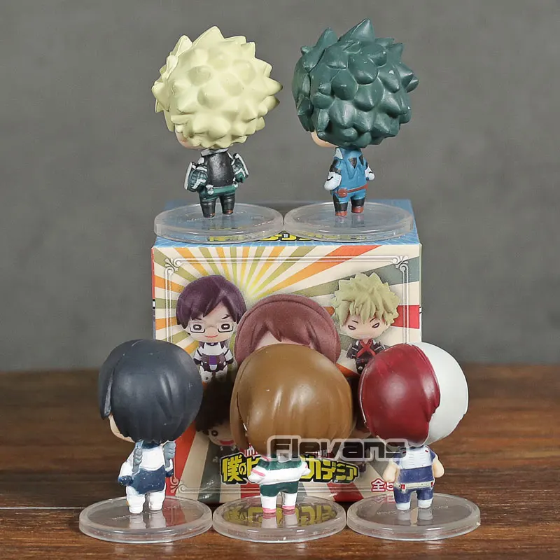 Мой герой мини ПВХ Цифры Katsuki Bakugo Izuku Midoriya Ochaco Uraraka шото Тодороки Tenya Иида 5