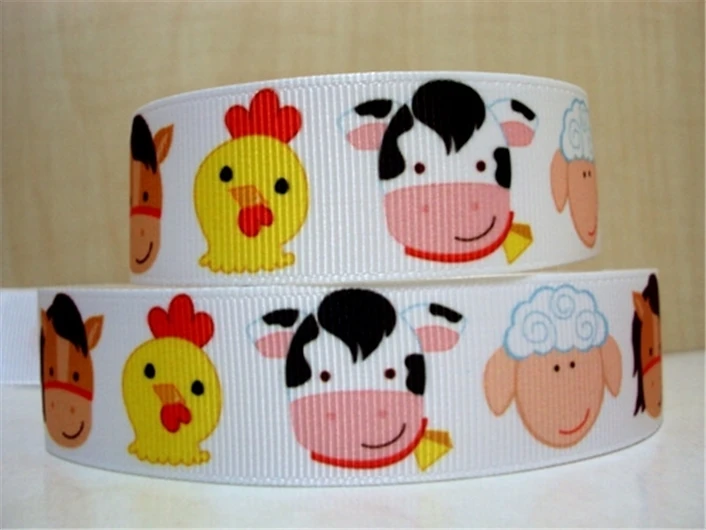 22mm David accessories 9 мм, 22 мм, 25 мм, 38 мм, версия с изображением коровы Grosgrain ленточный пошив заколки для волос подарочная упаковка материалы ручной работы, 50Yc3159 - Цвет: 22mm