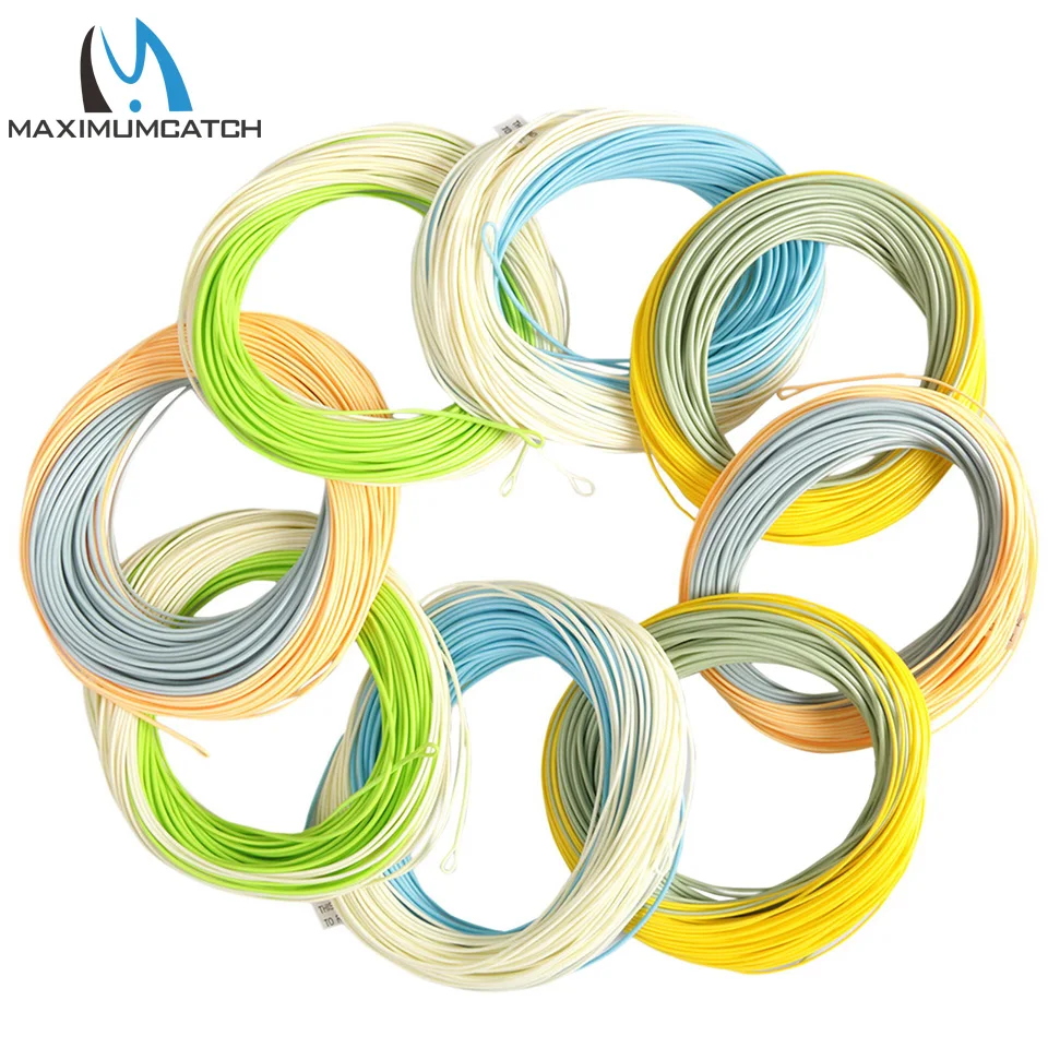 Maximumcatch 100FT Double Color Fly Line WF Floating With Two Welded Loops