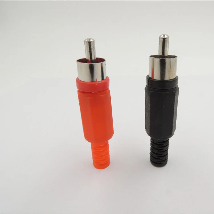 100 шт. RCA разъем припоя Тип аудио кабель Разъем красный и черный|connector industrial|plug