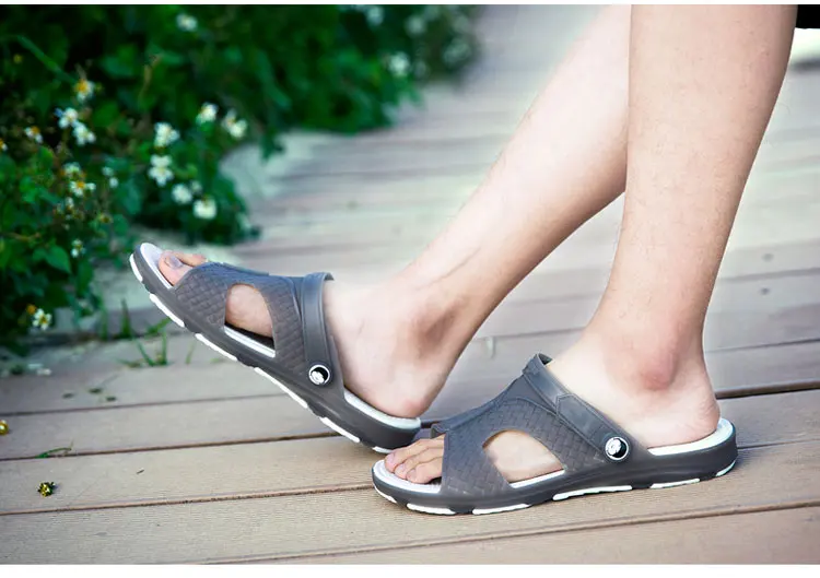 HKIMDL Goedkope Mannen тапочки Ademend Buiten зомер Heren Schoenen режим Nieuwigheid Ontwerp Повседневное Strand тапочки Mannen