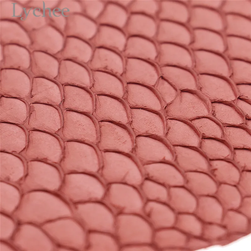 Lychee Genuine Fish Skin Leather Piece Multicolor Leahter Fabric DIY Sewing Material For Shoes Handbags