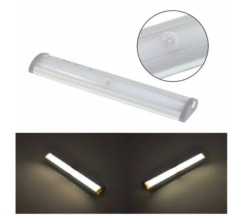 ИК лампа с датчиком движения 10 светодиодов|cabinet light|tube lightcool white |