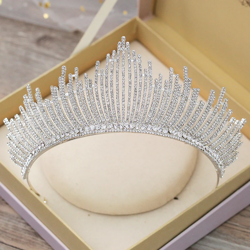 

White luxury elegant crown Princess tiaras wedding Bride's Hair jewelry for women