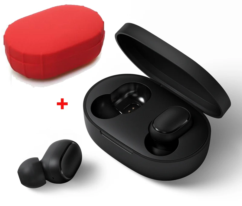redmi add Red case Xiaomi redmi airdots xiaomi 5,0 tws наушники mi спортивные Bluetooth гарнитуры беспроводные Bluetooth наушники вкладыши головные уборы - Цвет: redmi add Red case