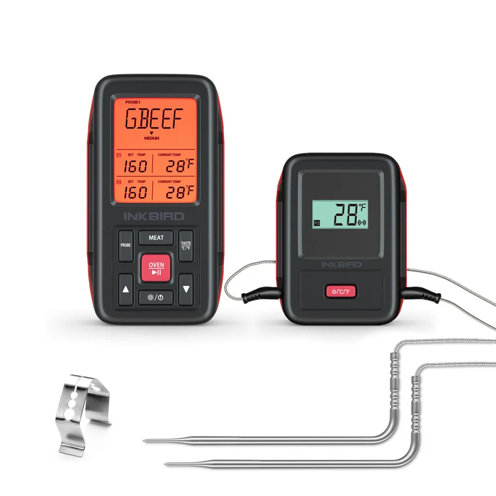 Inkbird IRF-2SA 150 м/500 футов беспроводной цифровой термометр для мяса с двойными зондами для приготовления барбекю гриль печь курильщик
