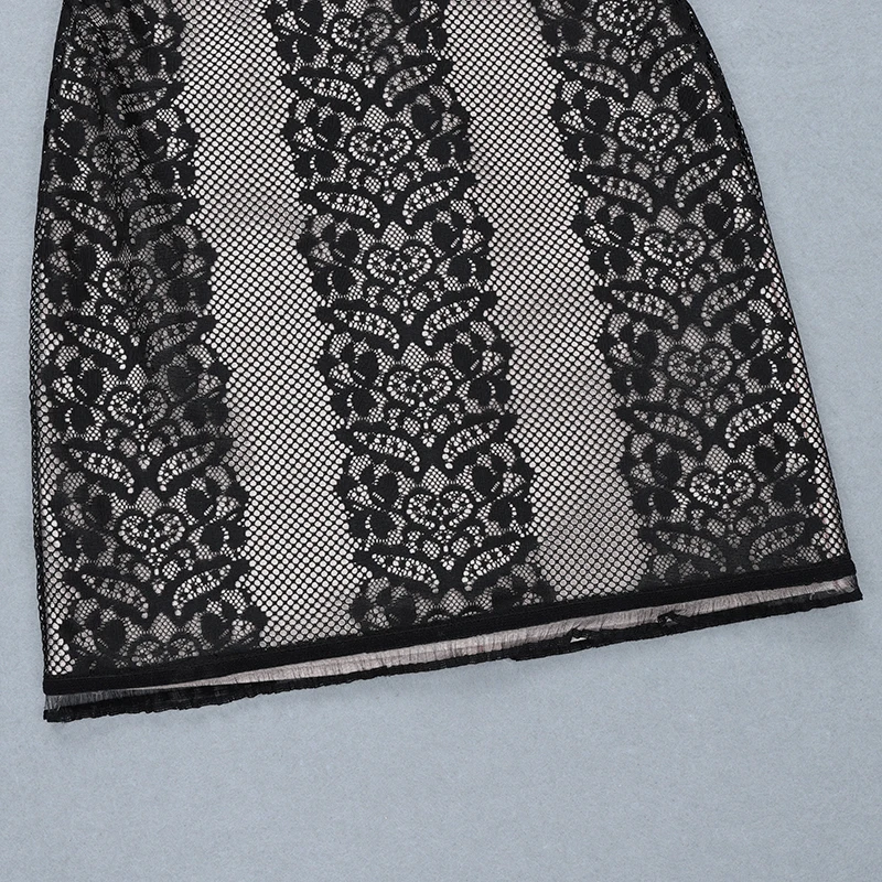 2019 летнее сексуальное платье Черное Кружевное Бандажное на бретельках с