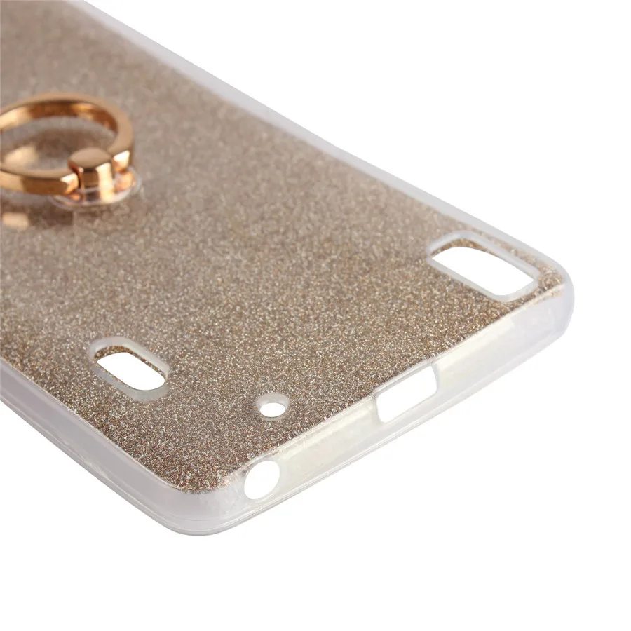 Флэш порошок ТПУ мягкий силиконовый задняя крышка с кольцом чехол для Lenovo K3 Note K50