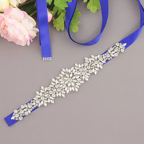 royal blue Cinturon Novia несколько цветов свадебный пояс со стразами кристалл, бриллиант Свадебный ремень Недорогие свадебные аксессуары Ceinture Mariage - Цвет: royal blue
