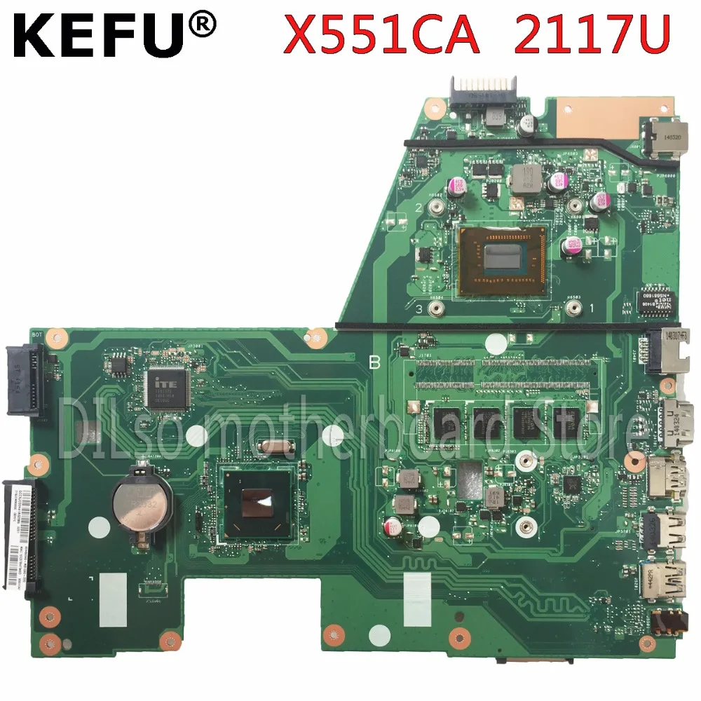

original KEFU X551CAP Motherboard For ASUS X551CA F551CA Laptop Motherboard F551CA Mainboard REV2.2 2117U 4GB Test