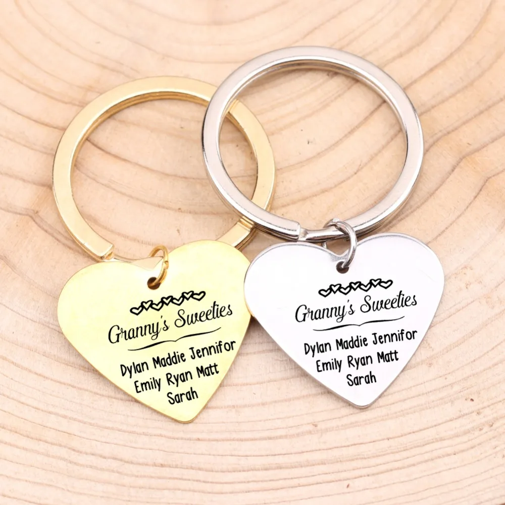 Private Customized Keychain Heart Shape Jewelry For Couple Lover Family Keyring Gift Birthday Souvenir Car Key Pendant Decor | Украшения и