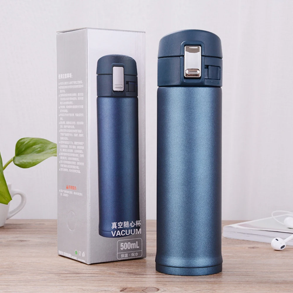 Double Walled Stainless Steel Vacuum Insulated Travel Coffee Mug 500ml Thermoses Cups Home Kitchen Hot Water Mugs | Дом и сад