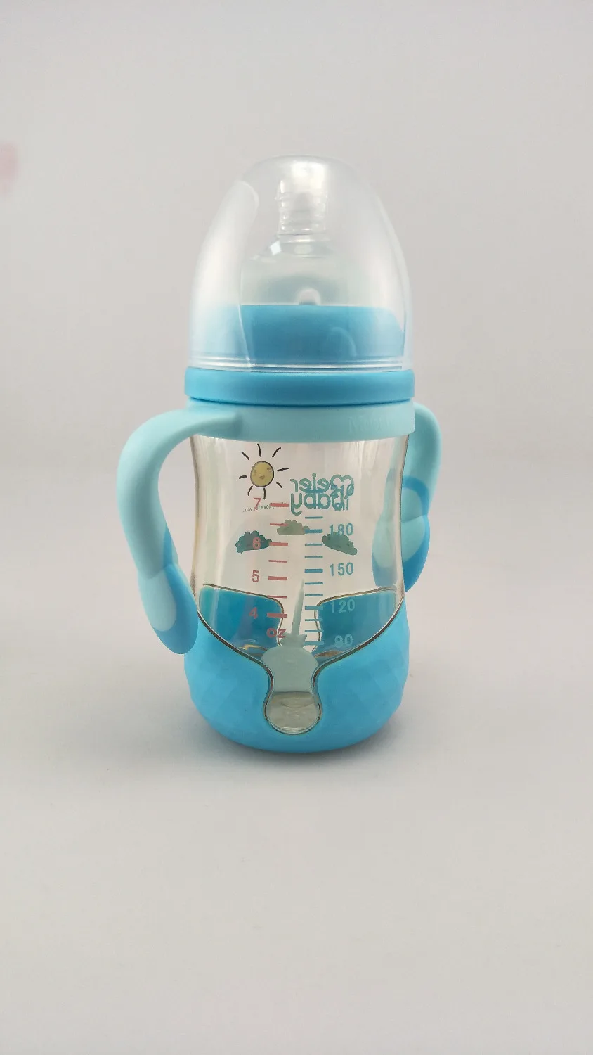 Meierbaby мультфильм PPSU Бутылка (M8215) ощущение груди BPA бесплатно жидкий силиконовый