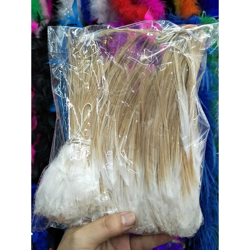 

100 pcs 100% natural premium marabou feather 2-8inch/5-20cm gold tail beautiful for Diy carnival costume mask headdress crafts