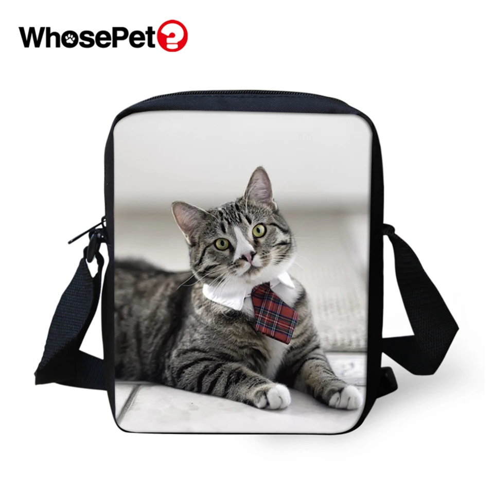 WHOSEPET женские сумки-мессенджеры с рисунками маленьких кошек животных через плечо