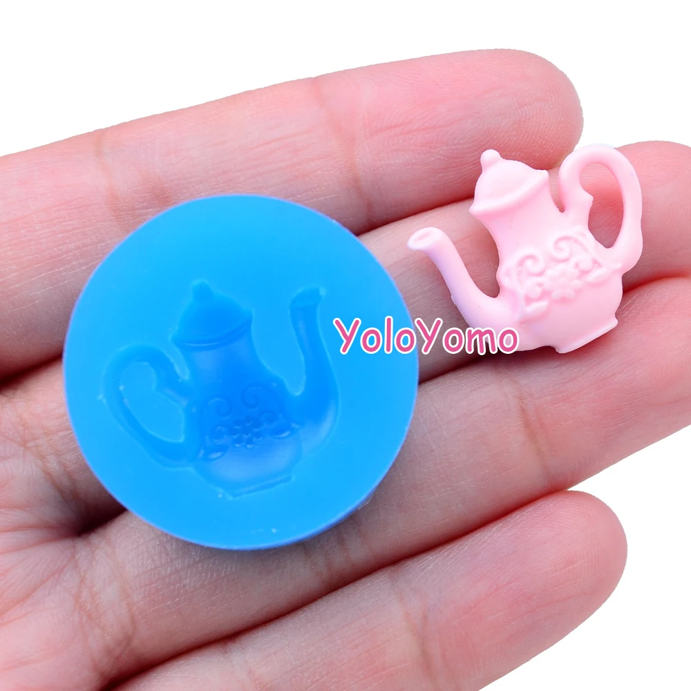 F034YL 20.5mm Teapot Silicone Mold - Cake Decorating Fondant Resin Polymer Clay DIY Handmade Dollhouse Candy Chocolate Wax | Дом и сад