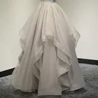 Модная женская юбка, высококачественное бальное платье в пол, свадебная юбка, шикарная многослойная юбка макси с рюшами