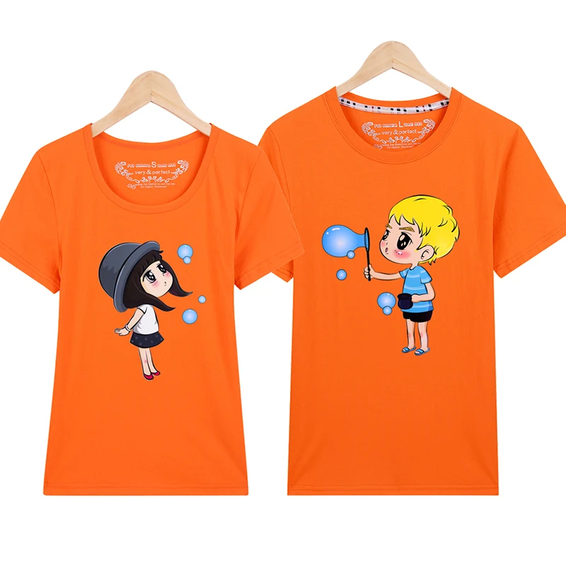 Парная футболка для влюбленных женщин мужчин горячий День Святого Валентина 16