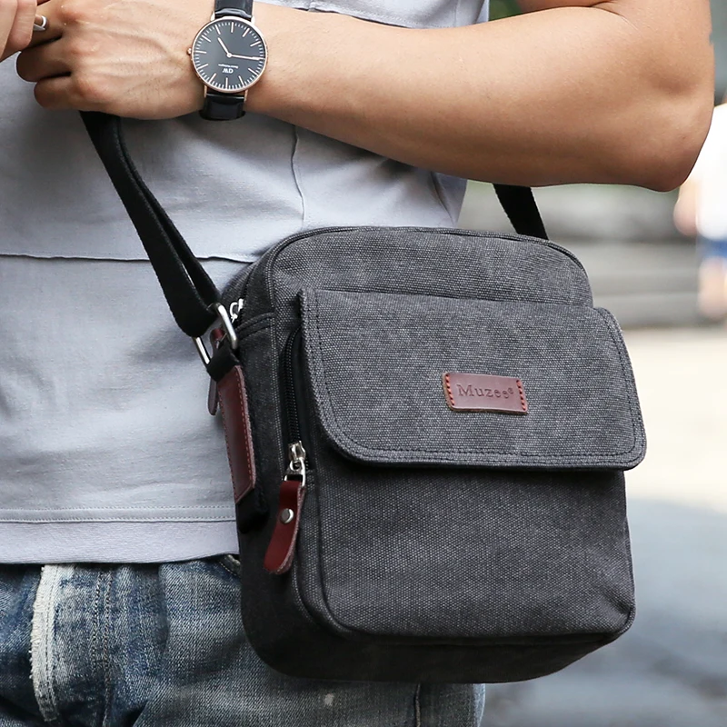 

New High Quality Men's Canvas Bags Casual Travel Bolas Masculina Men's Messenger Bag Crossbody Bag Shoulder Bag Two Size