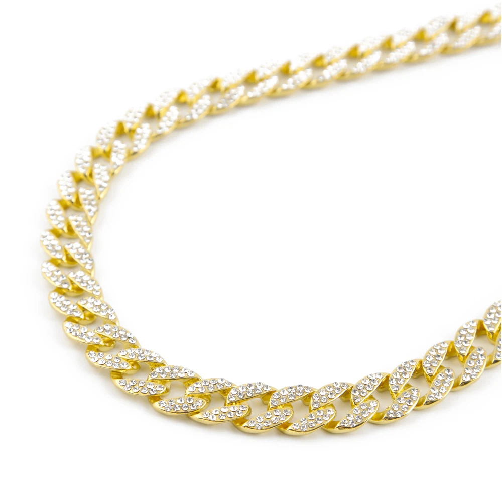 Iced Out часы 1" кубинские звенья цепи ожерелье& 8,5" браслет комплект