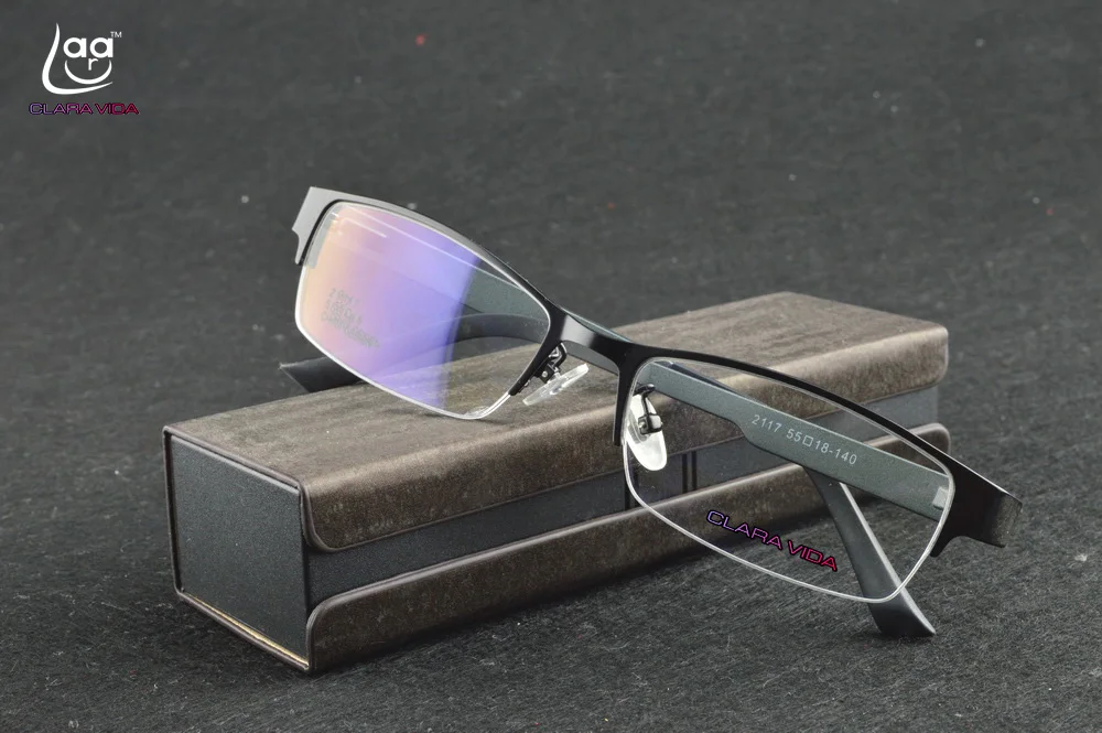 Lotes Opticos Mujer Clara Vida новые дизайнерские качественные очки Halfrim популярные по рецепту