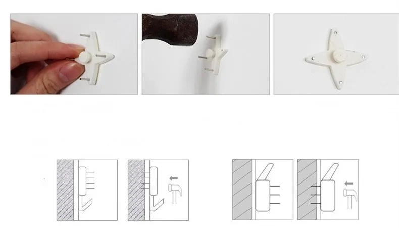 

100pcs= 25* (S+M+L+4X) Non-trace nail/Picture Hangers/Hook for Photo frame/Wedding photos/Clothes/Handbag/Metope adornment