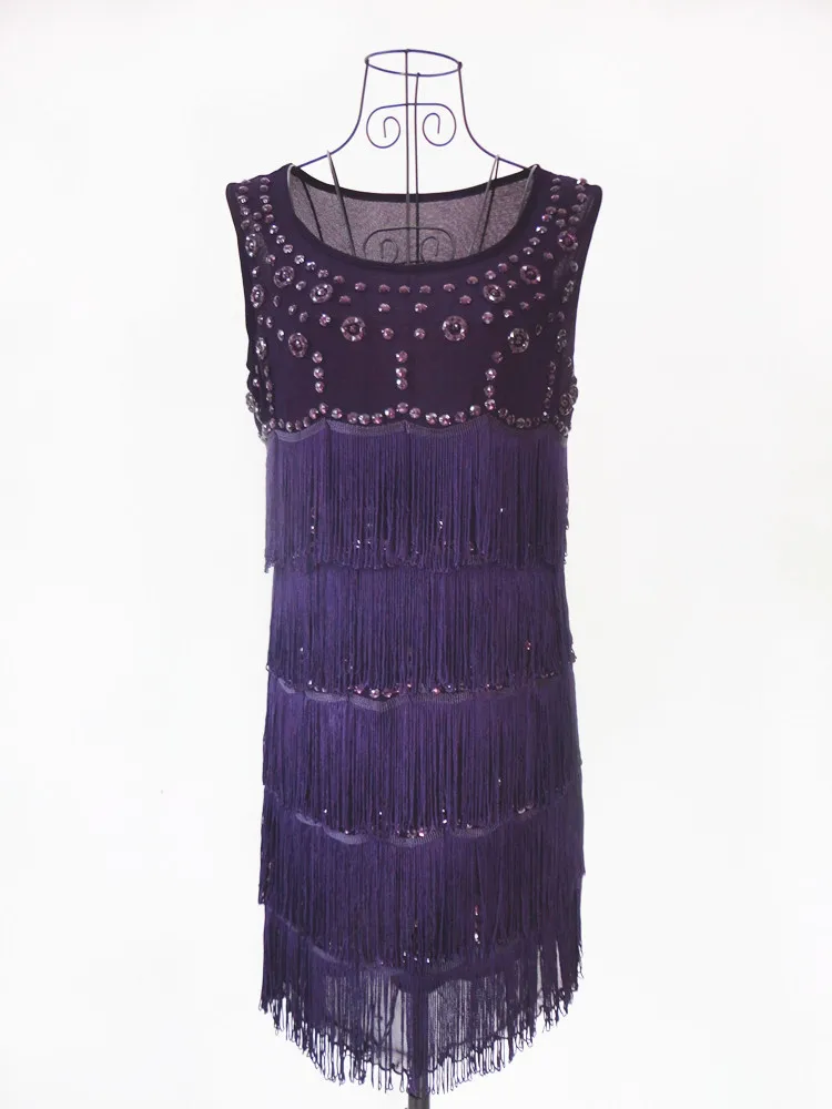 Летнее Черное вечернее платье с кисточками для сальсы женское сексуальное