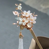 new design hair stick antique hair accessories decorate hairpin tassels wedding jewelry gold plated colourful hairpins