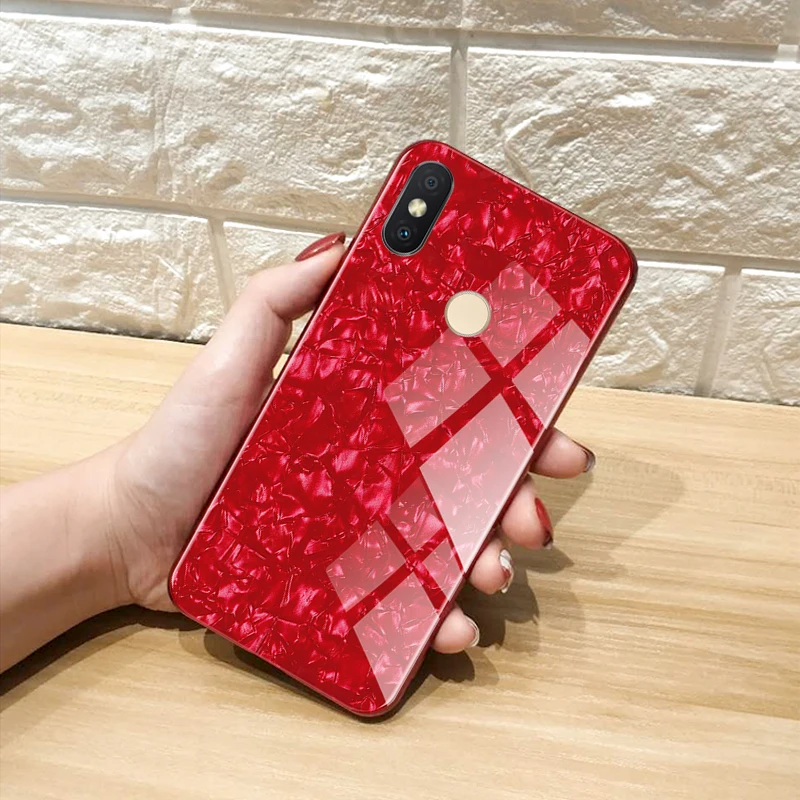 Чехол для Xiaomi Redmi 6 роскошный тонкий глянцевый чехол из закаленного стекла с